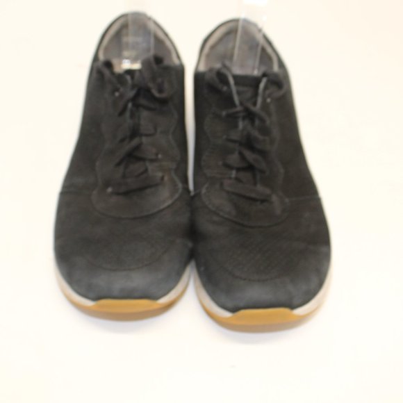 Dansko Shoes Womens 40 US 9.5 Christina Sneaker 4254100302 Black Leather Lace Up - Picture 2 of 11